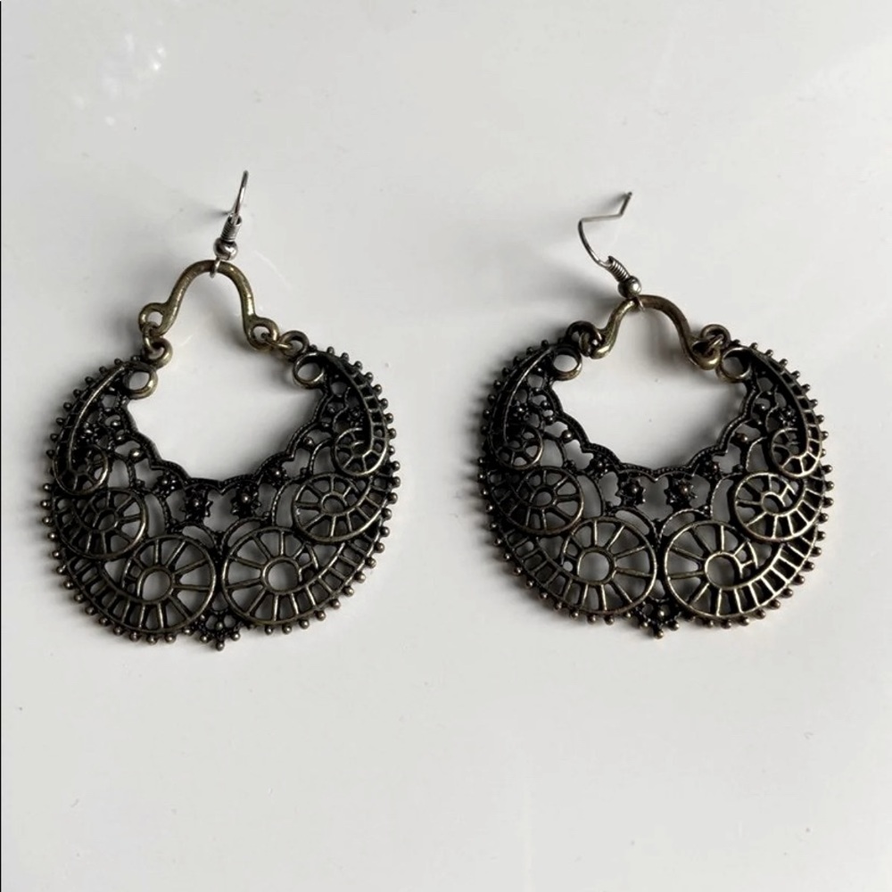 Bronze boho earrings